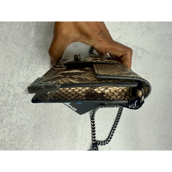 NWT The‎ Kooples Small Emily Snakeskin Leather Clutch Wallet with Chain Strap - Picture 11 of 13